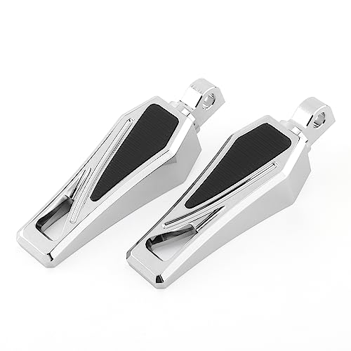 Motorcycle Foot Pegs Phantom Pegs Male Mount Footrest for Harley Dyna Fat Bob Low Rider Touring Road Glide Road King Street Glide Electra Glide Sportster XL 883 Softail Breakout Universal (Chrome) - color: Chrome