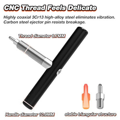 Bike Chain Tool for 6-12 Speed Chains, Chain Breaker with Storage Base, HRC47/49 Hardened Steel, Extended Handle, Spare Pin & Chain Hook for Road and Mountain Bikes