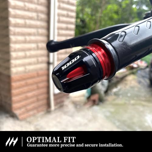 Motorcycle Handlebar End Caps For GSX-R 1000 2001-2025 GSX-R 1000R 2017-2025 7/8” Bars 17mm Diameter CNC Handlebars (See details below) gsx-r 1000 1000r Accessories (Red) - color: Red
