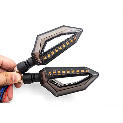 Universal 10mm Motorcycle 12 LED Turn Signal Lights Blinker Front Rear Lights Indicator - color: White