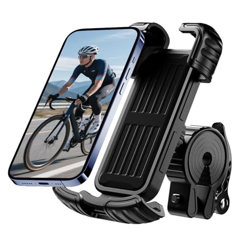 Motorcycle Bike Phone Holder, Phone Mount Holder for Bike/Motorcycle/Scooter, Gifts for iPhone 17/16/15/14 Pro Max, Suitable for iPhone and 4.7"-6.8" Smartphones