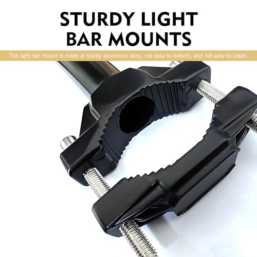 2 PCS Motorcycle Spotlight Mount Brackets, Alloy Front Fork Lamp Bracket for 1" - 2.54" Tube, Shock-Absorption Fog Turn Signal Mounts, Universal for Off-Road ATV UTV Roll Bar