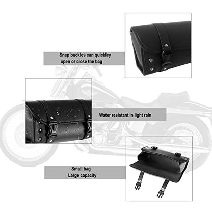 Motorcycle Handlebar Bag Saddlebags Fork Bag universal for Haley Kawasaki Suzuki Yamaha - style: Solid Bag