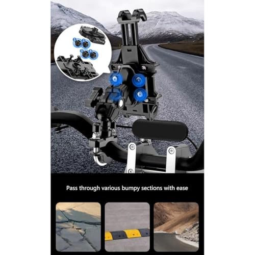 Motorcycle Phone Holder Vibration Dampener AntiShake Motorcycle Phone Mount - color: Separate panel