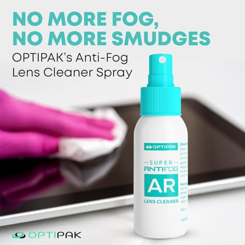 Anti Fog Lens Cleaner Spray Kit | (4) 2oz Anti Fog Glasses Cleaner Spray + (4) Microfiber Cloth for Eyeglasses, Goggles, Sunglasses, Mirror - Eyeglass Defogger Spray Cleaning Kit (8 Piece Set) - size: 2 Fl Oz (Pack of 4), style: 4x2oz Lens Spray + 4 Micro
