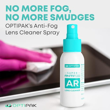 Anti Fog Lens Cleaner Spray Kit | (4) 2oz Anti Fog Glasses Cleaner Spray + (4) Microfiber Cloth for Eyeglasses, Goggles, Sunglasses, Mirror - Eyeglass Defogger Spray Cleaning Kit (8 Piece Set) - size: 2 Fl Oz (Pack of 4), style: 4x2oz Lens Spray + 4 Micro