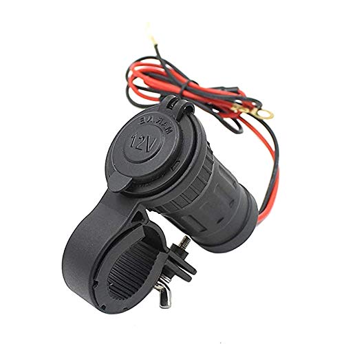 MMOBIEL Universal Waterproof Motorcycle Cigarette Lighter 12V-24V 240W Power Plug Socket incl 60cm Wiring Connection Kit