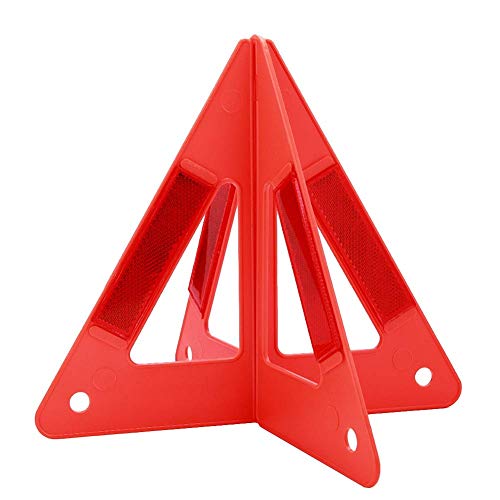 Aramox Triangle Warning Sign,Red Portable Car Emergency Breakdown Reflective Warning Safety Road Stop Sign Foldable