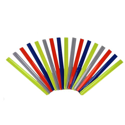 Reflective Armbands, High Reflector Bands Running Gears Elasticated Wristbands Arm Ankle Straps Belts Reflective Ankle Bands Cycling - color: Green
