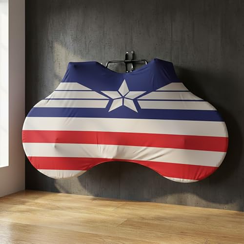 Bike Cover with 5 Zippers, Anti-Scratch Bicycle Storage Guard for Apartment & Garage, Fits Wall Hangers & Car Racks, Dust-Proof Full Protection for Most Bikes (America) - color: America