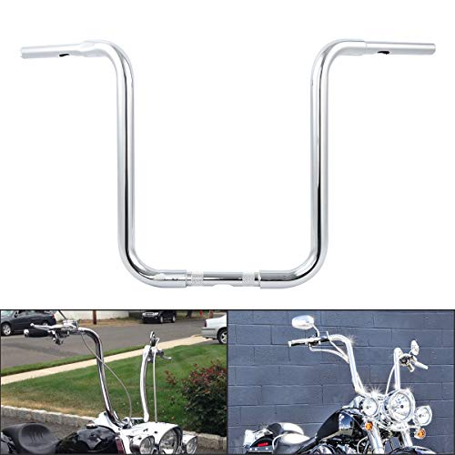 Green-L 1 1/4" Ape Hanger 18" Rise Handlebars Fit for Harley Sportster XL883 XL1200 Softail FLST FXST Custom Motorcycle 1.25" Handle Bar - size: 18" Rise, style: Style B Chrome