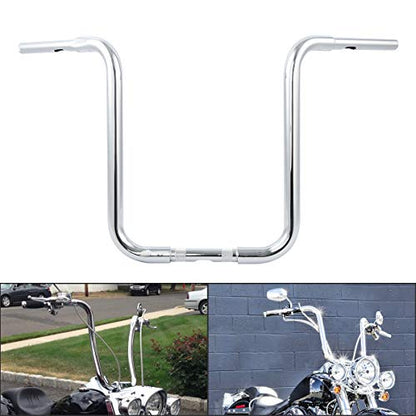 Green-L 1 1/4" Ape Hanger 18" Rise Handlebars Fit for Harley Sportster XL883 XL1200 Softail FLST FXST Custom Motorcycle 1.25" Handle Bar - size: 18" Rise, style: Style B Chrome