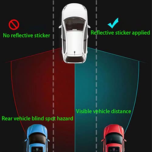 Carbon Fiber Reflective Stickers, 2 Pcs, White, Car, Truck, Motorcycle Decals, Outdoor Use, Waterproof - color: White