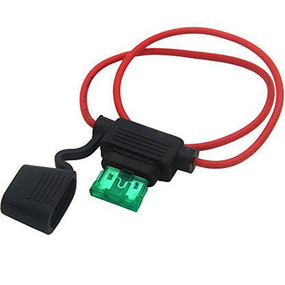 ZOOKOTO Inline Fuse Holder, ATC/ATO 16 AWG Gauge Copper Wire Car Auto Blade Fuse Waterproof with 30 AMP Fuse(2 Pack - size: 30A