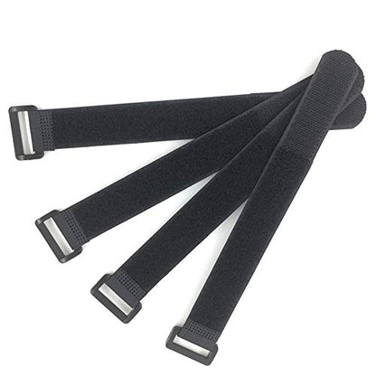 Fastening Hook and Loop Cable Straps,10Pack Black Self-Adhesive Cable Ties,Nylon Securing Straps with Buckles,Adjustable and Reusable Cinch Straps for Cords Organized and Tidy(1" x 12") - size: 1" x 12"
