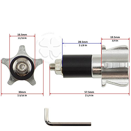 Silver Handle Bar End CNC Striker Weight Slider Hollow 7/8 Bars 6mm Slug - color: Silver
