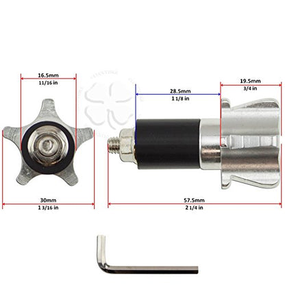 Silver Handle Bar End CNC Striker Weight Slider Hollow 7/8 Bars 6mm Slug - color: Silver