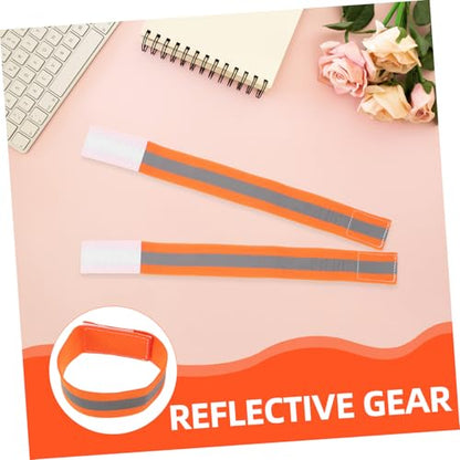 POPETPOP 4pcs High Visibility Safety Gear for Night Riding and Cycling Lightweight Elastic Straps for Enhanced Visibility During Walking and Jogging