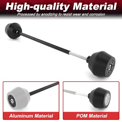 Xitomer Front Axle Sliders Compatible with CFMOTO 450NK 2024-2025, CFMOTO 450SS 2023-2025 Front Fork Wheel Frame Sliders Motorcycle Crash Protector (Front) - style: Front