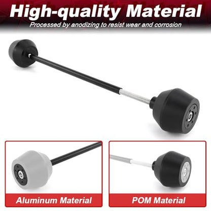 Xitomer Front Axle Sliders Compatible with CFMOTO 450NK 2024-2025, CFMOTO 450SS 2023-2025 Front Fork Wheel Frame Sliders Motorcycle Crash Protector (Front) - style: Front