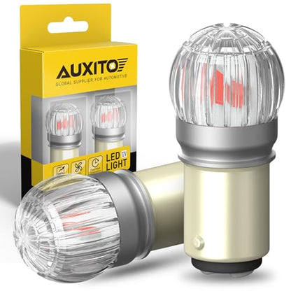 AUXITO 1156 LED Bulb Red, Brake Light 7506 P21W BA15S Super Bright for Rear Brake Lights Tail Lights, Pack of 2 - color: Red, size: 1156/7506