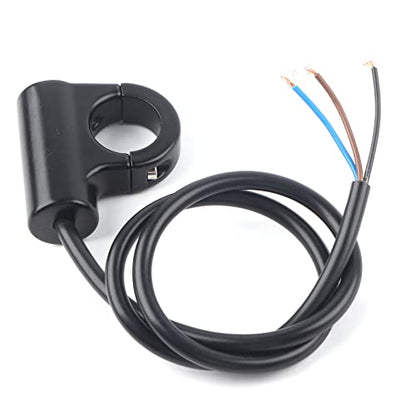 Motorcycle Handlebar Mount Button Switch 7/8" 22mm Motorcycle Push Start Button Horn Button Headlight Brake Fog Lights ON/Off Button with Blue Light Blue Ray Version(B)