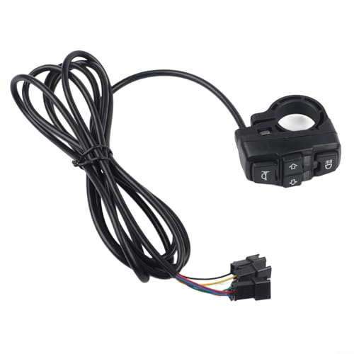 Black Waterproof Motorcycle Handlebar Switch For Turn Signals And For HORN Control, ABS On/Off Button For Most Motorcycles