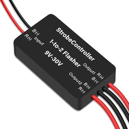 AWINLI Flash Strobe Controller Auto Car Flasher Module 12V/24V LED Brake Light Flasher for Most Motorcycles Cars Trucks SUVs Brake Light Tail Stop Light. - size: Strobe Controll-1pcs