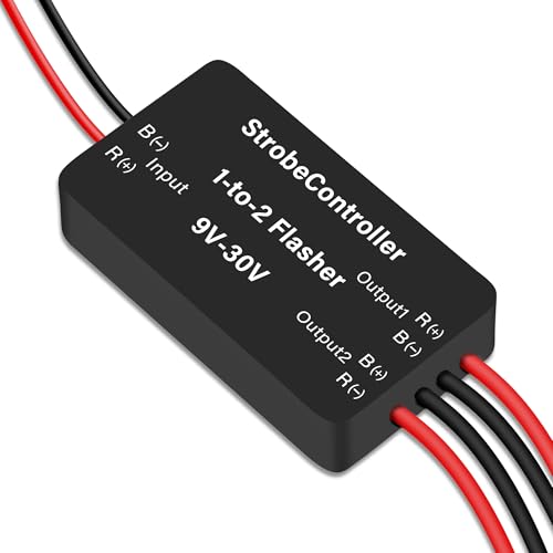 AWINLI Flash Strobe Controller Auto Car Flasher Module 12V/24V LED Brake Light Flasher for Most Motorcycles Cars Trucks SUVs Brake Light Tail Stop Light. - size: Strobe Controll-1pcs
