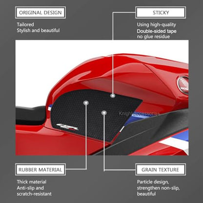 For CBR600RR cbr600rr HRC 2021 2022 2023 2024 2025 Motorcycle Side Fuel Tank pad Tank Pads Protector Stickers Decal Gas Knee Grip Traction Pad Tankpad CBR600RR HRC 2021-2025