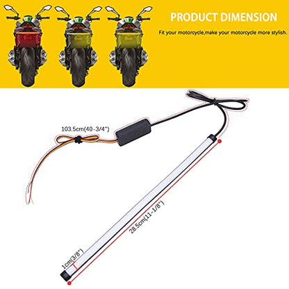 Universal led Light Strip Tail Brake Stop Running Turn Signal 108LED 11" Flexible led light for motorcycle