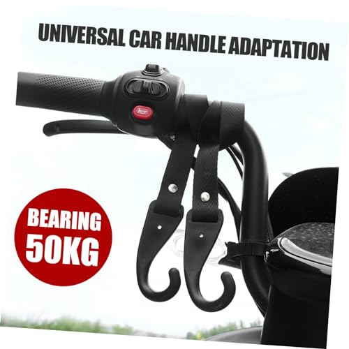 PRETYZOOM 2Pcs Motorcycle Holder with Hooks Punch Installation Handlebar Strap for Keys Gloves Accessories Durable Material for Clean Intact Motorcycle