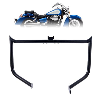 Kinglemc Crash Bar Engine Guard Highway Bar for Honda 750 VT750 VT750C VT400 Shadow Aero Phantom Spirit (Updated-Black) - color: Updated-Black