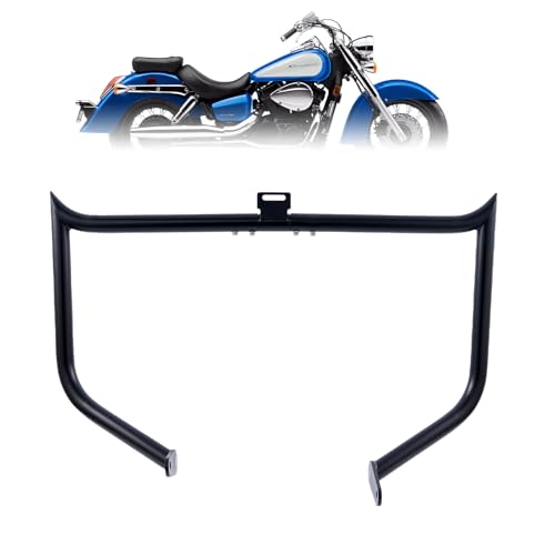 Kinglemc Crash Bar Engine Guard Highway Bar for Honda 750 VT750 VT750C VT400 Shadow Aero Phantom Spirit (Updated-Black) - color: Updated-Black