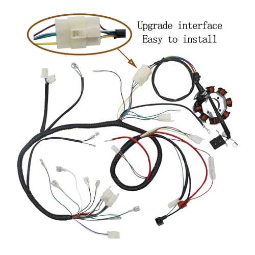 Complete Electrics Stator Coil CDI Wiring Harness with Full Copper Wire for 4-Stroke ATV Quad 150cc-300cc