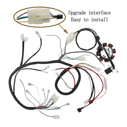 Complete Electrics Stator Coil CDI Wiring Harness with Full Copper Wire for 4-Stroke ATV Quad 150cc-300cc