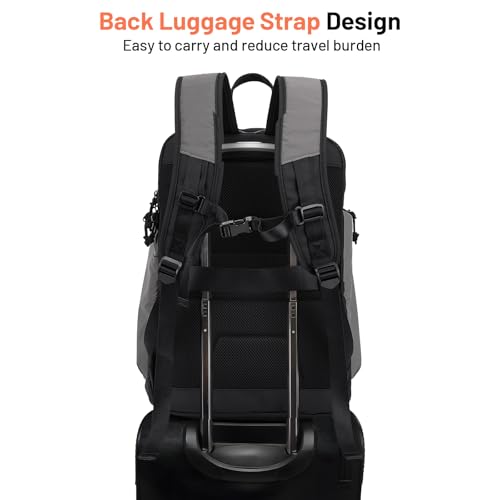 Oumurs Reflective Backpack 1800D Water-resistant Oxford Cloth Backpack Laptop Backpack for Motorcycle, Travel, Cycling, Work, Sport, Hiking, Gym, Black