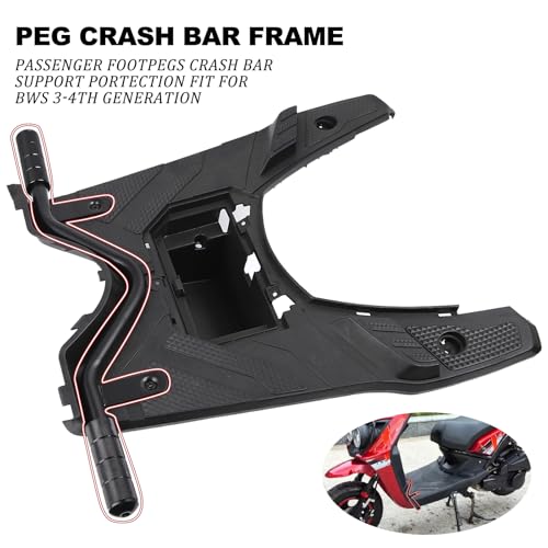 Mokuo Motorcycle Highway Extend Footrest Bar in Heavy Iron Material Come with Foot Peg,Compatible with YAMAHA Zuma 125 2009-2014,Black Color - size: 2009-2014 BW's