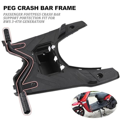 Mokuo Motorcycle Highway Extend Footrest Bar in Heavy Iron Material Come with Foot Peg,Compatible with YAMAHA Zuma 125 2009-2014,Black Color - size: 2009-2014 BW's