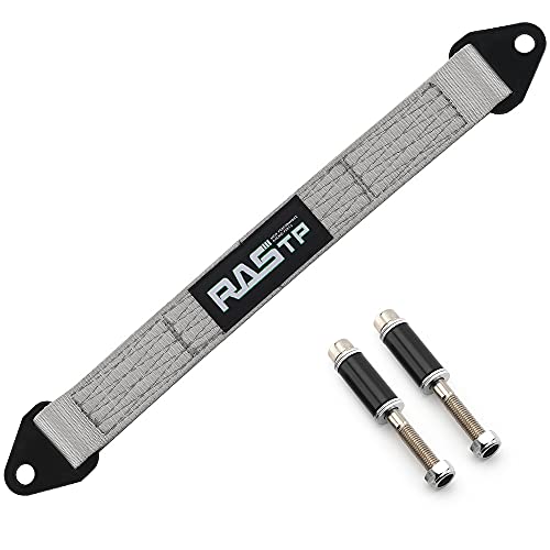 RASTP Limit Strap, Premium Quad Wrap Limit Strap Car Hauler Axle Straps Truck Wrecker Wheel Tie Down Strap with 10,000 Lb Webbing Strength (18 Inch,Gray) - color: Gray, size: 18 Inch