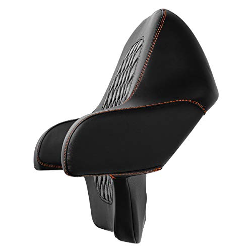 C.C. RIDER Black Diamond Sissy Bar - Wrap-around King Chopped Trunk Backrest Pad fit for Harley Touring Tour Trunk Road King FLHR Street Glide FLHX Road Glide FLTRX 2014-2024 - color: 04# Brown Passenger Backrest