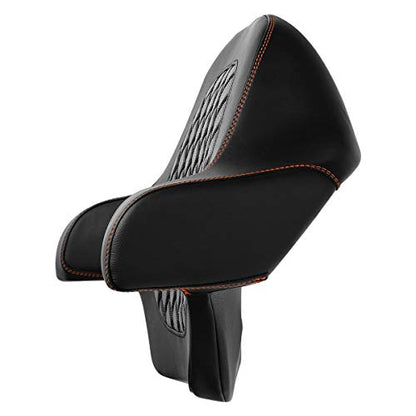 C.C. RIDER Black Diamond Sissy Bar - Wrap-around King Chopped Trunk Backrest Pad fit for Harley Touring Tour Trunk Road King FLHR Street Glide FLHX Road Glide FLTRX 2014-2024 - color: 04# Brown Passenger Backrest