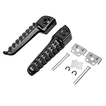 Rear Foot Pegs Footrests for kawasaki ZX-6R ZX-9R ZX10R ZX12R ZX636 EX650 650R KLE650 versys ER6N Z750/Z750S Z1000 Z1000SX ZZR1200 GTR1400 ZZR1400 ZX14 ZX-14 (black-2) - color: Black-2