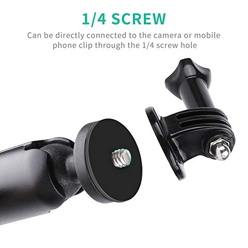 360°Motorcycle Bike Camera Holder Handlebar Mount Bracket 1/4 Metal Stand for GoPro Hero10/9/8/7/6/5/4 Action Cameras Accessory(Cool Ballhead Arm Super Clamp Mount Multi)