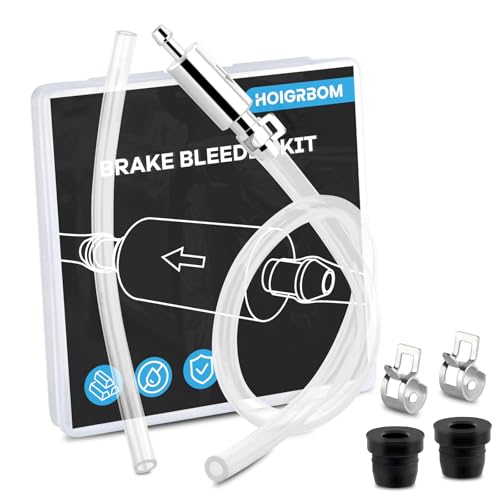 Brake Bleeder Hose Kit, Brake Fluid Bleeder Kit with 2 PCS Brake Bleeder Hose One Way Check Valve, Versatile Break Bleeder Kit for Car Motorbike Bike