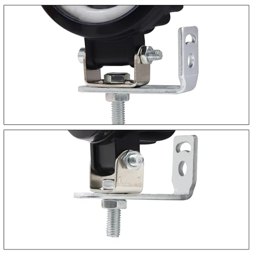 jose2015 Motorcycle Fog Light Bracket L Shaped Mounting Bracket, Universal Extension Holder Spotlight Driving Light Mount Brackets 2PCS - color: Silver