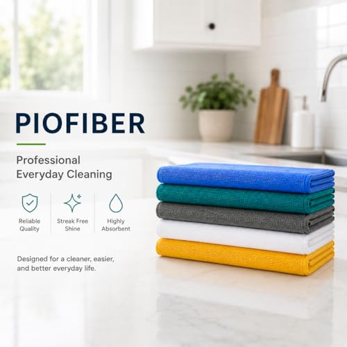 Microfiber Cleaning Cloths 15"x15" – Lint-Free Multi-Surface Household Cleaning Cloths, Highly Absorbent Reusable Microfiber Towels for Kitchen, Glass, Bathroom, Car & Home – 25 Pack - size: 25 Pack