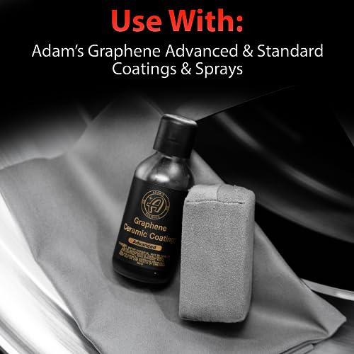 Adam's Polishes Suede Applicator (4 Pack) - Car Detailing Sponge, Use with Ceramic Spray, Graphene Coatings on Car Paint, Metal, Plastic Trim, Rubber & Glass - size: 4 Pack