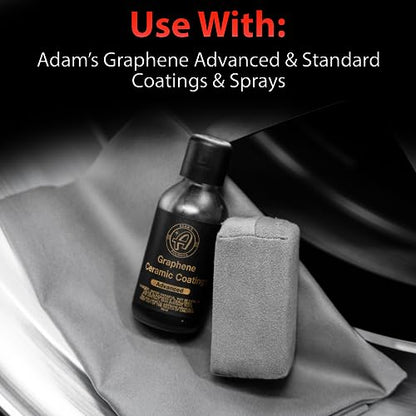 Adam's Polishes Suede Applicator (4 Pack) - Car Detailing Sponge, Use with Ceramic Spray, Graphene Coatings on Car Paint, Metal, Plastic Trim, Rubber & Glass - size: 4 Pack