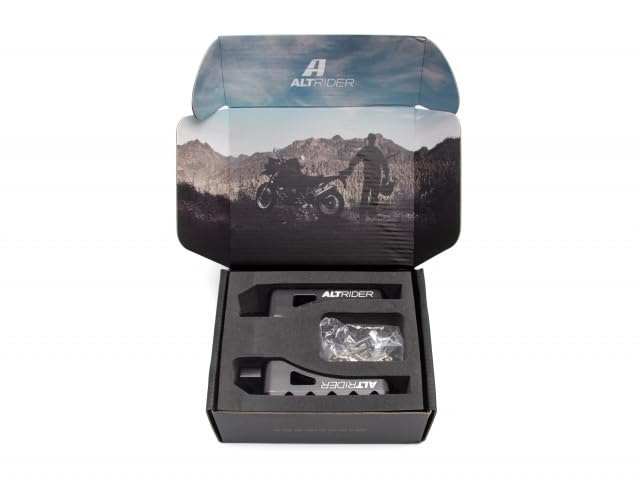 AltRider Adventure II Foot Pegs Compatible With BMW R 1200/1250 / 1300 GS/GSA - Heavy Duty Design - Boot Friendly, High Traction Cleats for Stability & Grip - Adjustable Camber & Height - Black - color: Black, size: Adventure II (58mm x 122mm)